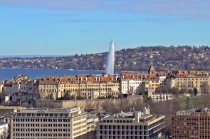 Panorama der Stadt. Genfer Webcams