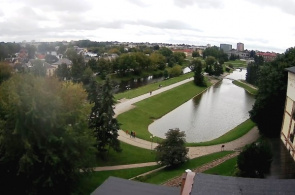 Panevezys Luftaufnahme. Blick vom Hotel Romantic Hotel