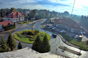 Blick auf den Kreisverkehr. Webcams Wierchosławice online