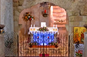 Altar in der Grotte der Verkündigungskirche. Nazareth-Webcams online