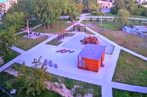 Stadtplatz in Zauralsky. Webcams Jemanschelinsk