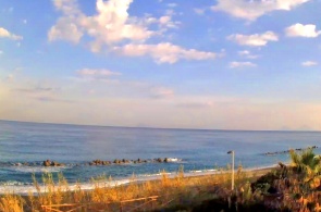 Strand von Capo d'Orlando. Messina-Webcams online