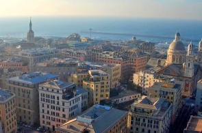 Panorama der Stadt. Genua Webcams online
