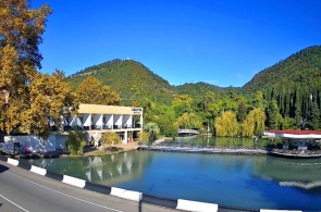 Küstenpark. Schwanensee. Neue Athos-Webcams online