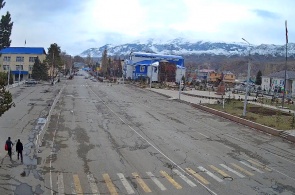 Zentraler Platz von Naryn. Webcams aus Bischkek