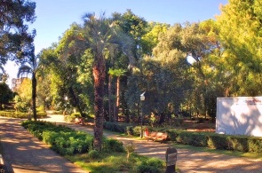 Küstenpark. Gasse. Webcams New Athos online