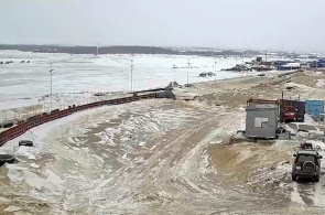 Rekonstruktion des Amur-Damms. Winkel 4. Webcams von Komsomolsk