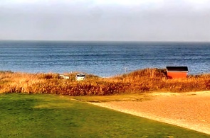Blick auf den Strand von Hvide Sande. Kopenhagens Webcams