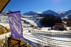 Blick auf das Skigebiet Prato Nevoso. Webcams Cuneo