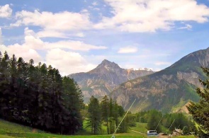 Blick auf den Berg Gulia Rossa. Webcams Bardonecchia
