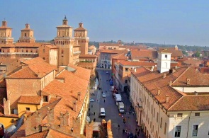 Blick auf die Burg Estense. Ferrara Webcams