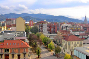 Panorama der italienischen Stadt des Ferienortes. Turin Webcams online